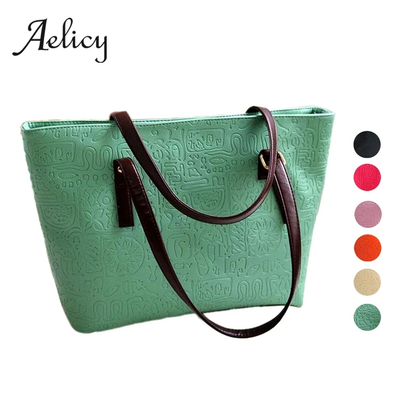 

Aelicy Girls PU Leather Handbag Cute Casual Fashion Storage Bag Shoulder Beach Bag Tote Satchel Shopping Messenger Clutch