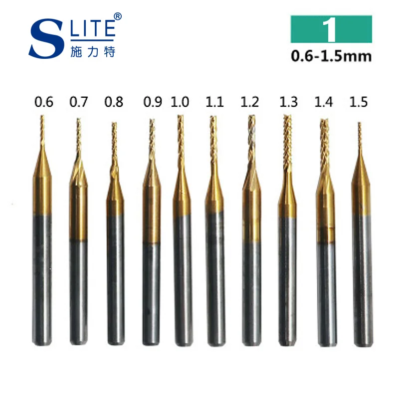 Slite Tungsten Steel Coated PCB Milling Cutter Circuit Board Circuit Board Carving Knife Gong Knife Corn Milling Cutter tools