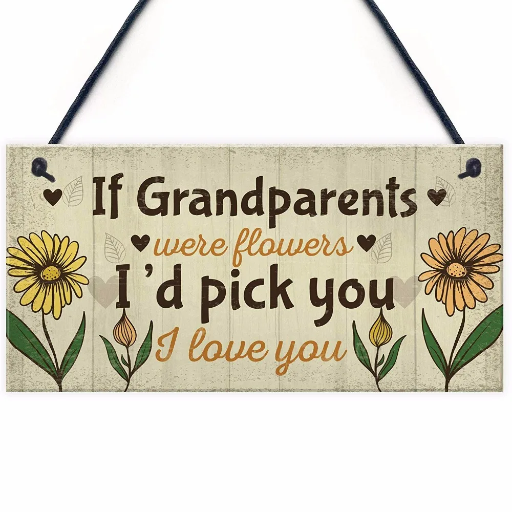 Meijiafei для Nan и Grandad висячий знак дедушка табличка Keepsake знак от grandkids 1" X 5"
