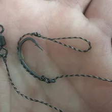 5 X Карп Рыбалка анти задуть вышки-25 фунтов линии-Кривая хвостовика T микро колючей крючки- номера покрытием hooklink для карпа рыбалки