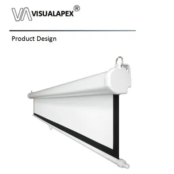 

M3SMWA 1:1 Neptune SRM Slow Retract Mechanism Manual Pull-down Projector Screen,72 84 100 133inch with Matte White Fabric Fiber