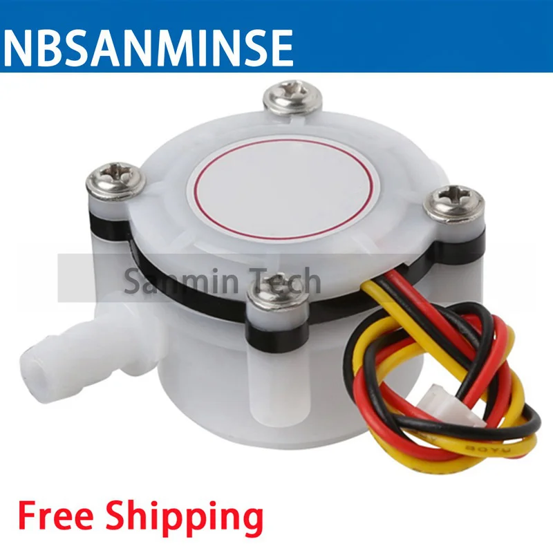 NBSANMINSE SMF-S401 High Precision Coffee Machine Flow Meter Sensor Connected To 6mm Hose Water dispenser 