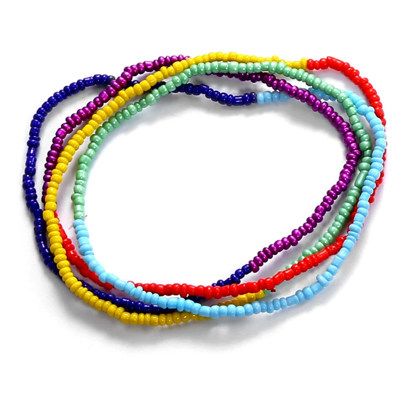 CANNER Boho Colorful Beads Necklace Women Bohemain Choker Necklace Elastic Beaded Necklace Gift Jewelry Multifunction collier Q4