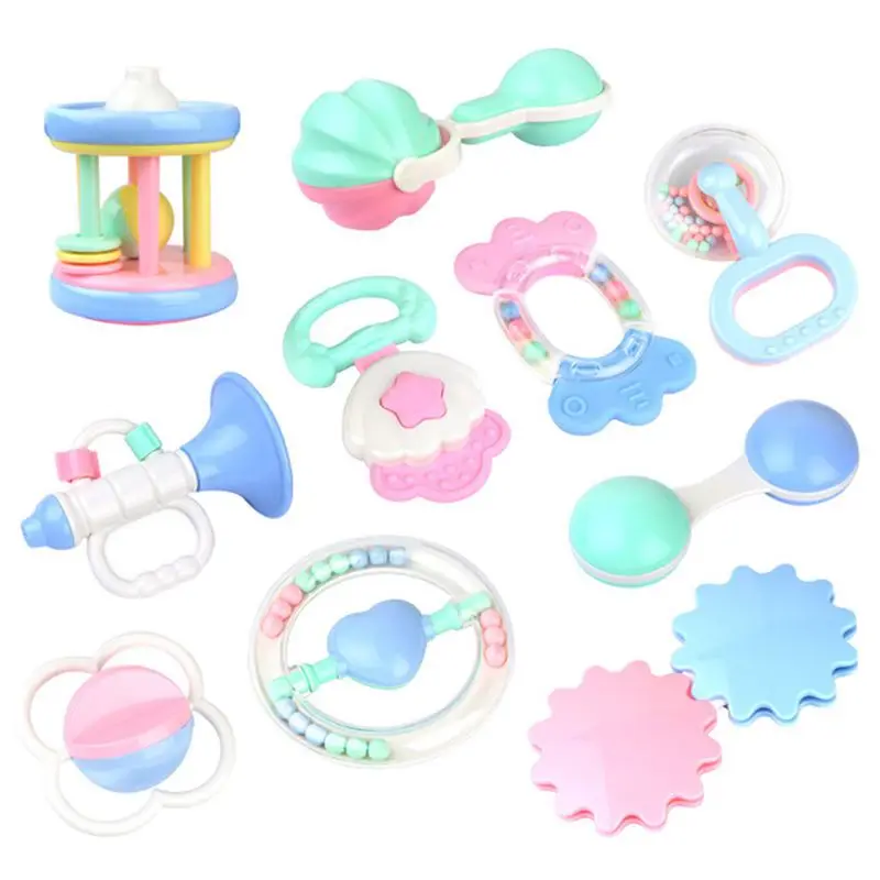 

10 PCS Baby Toys Hand Hold Jingle Shaking Bell Lovely Hand Shake Bell Ring Baby Rattles Toys Newborn 0-12 Mnoths Teether Toys
