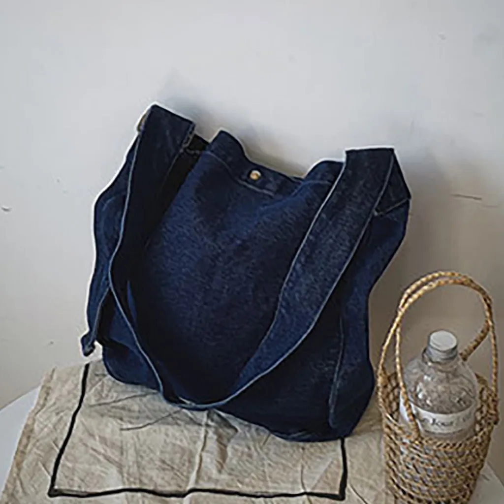 Coneed, новинка, женская модная парусиновая однотонная наплечная сумка синего цвета, Повседневная сумка, подходит для повседневной носки, 8 июля, P35