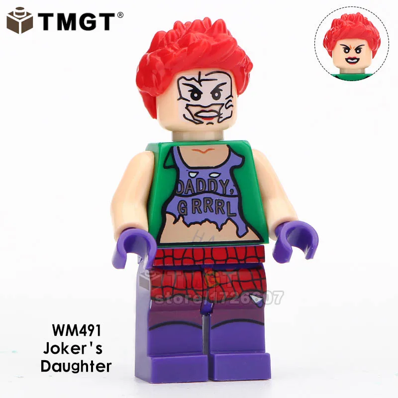 

TMGT Daughter of Joker Single Sale Nurse Suit Joker Mystic Dress Tuxedo Clown Super Hero Building Blocks Children Gift Toys