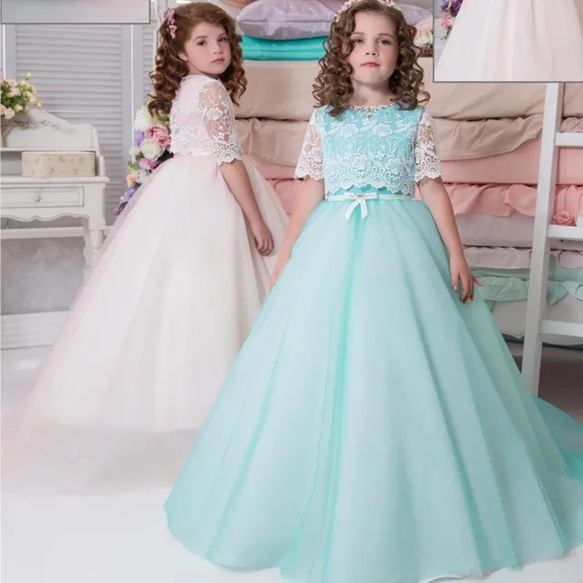 mint dresses for flower girl