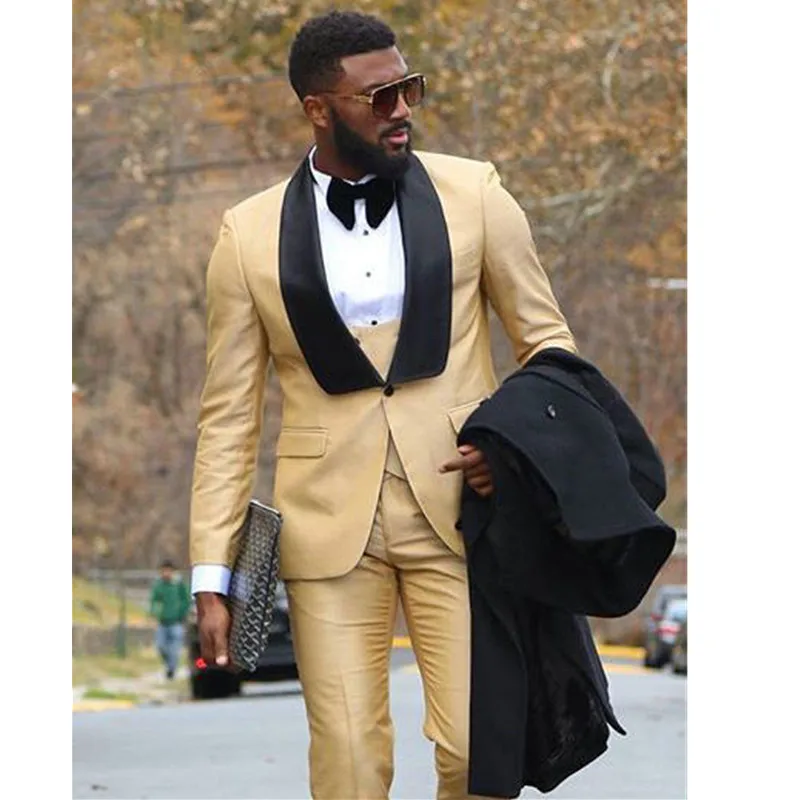 New men's high end exquisite suit three piece suit (jacket + pants ...