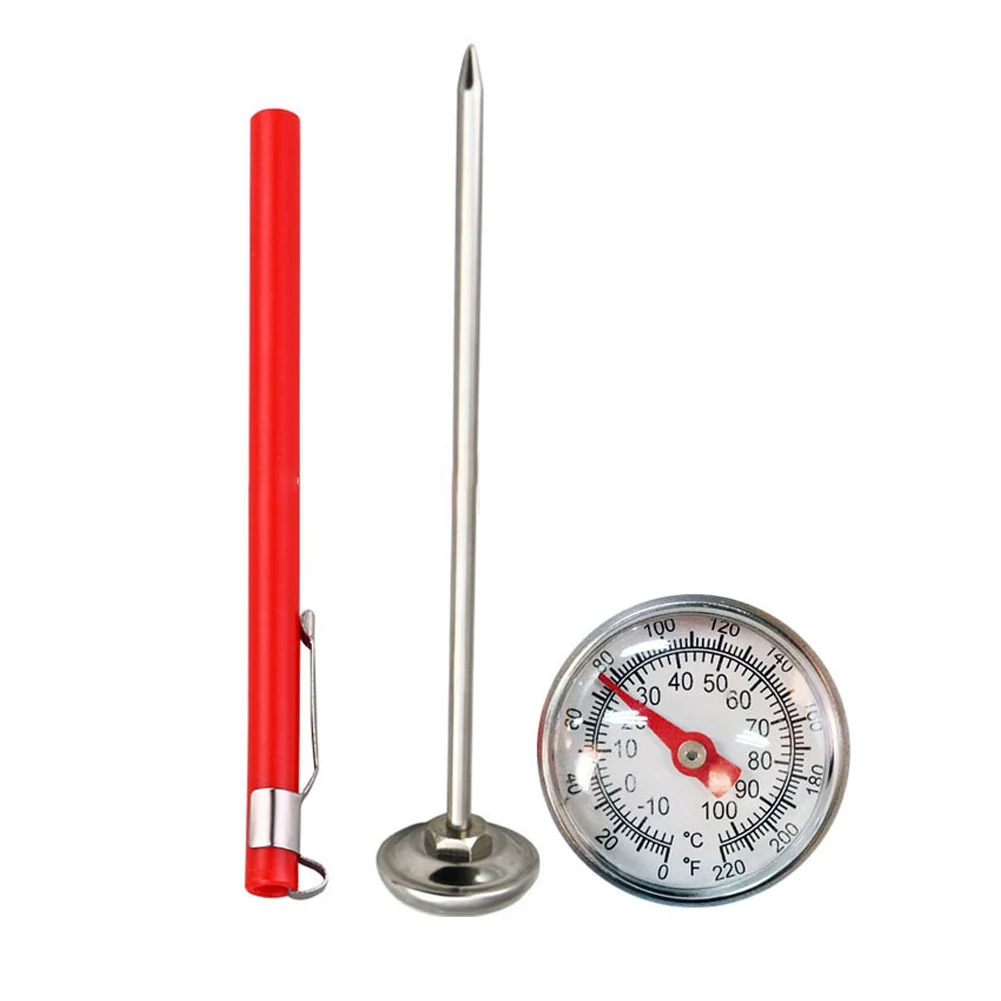 

127mm Stainless Steel Lightweight Measure Portable Fahrenheit Compost Soil Dial Display Kitchen Tools Thermometer Coffee Celsius
