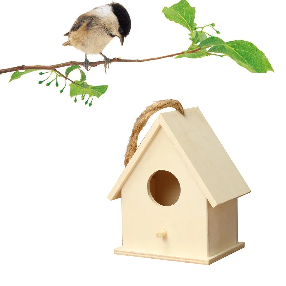 1 шт. креативный деревянный домик для птиц Dox, домик для птиц, птичий домик, птичий домик, коробки для птиц, деревянные коробки 10x9 см, деревянный домик для птиц
