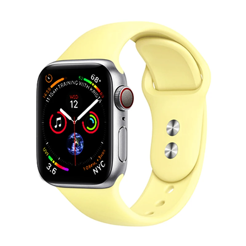 Спортивный ремешок для часов для apple watch, ремешок 42 мм, 38 мм, версия apple watch 4 5 браслет 44 мм 40 мм наручных часов iwatch, ремешок для часов серии 5/4/3/2/1 силиконовый ремешок