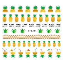 Наклейка на ногти водная переводка Переводные картинки для ногтей художественные слайдеры тату ананас арбуз фруктовый дизайн украшения Маникюр Фольга Обертывания