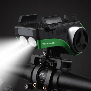 

Bicycle Bike Light Phone Holder Bluetooth Audio MP3 Speaker 4400mAh Power Bank Bell Bike Light Waterproof 5 In 1 Multi Function