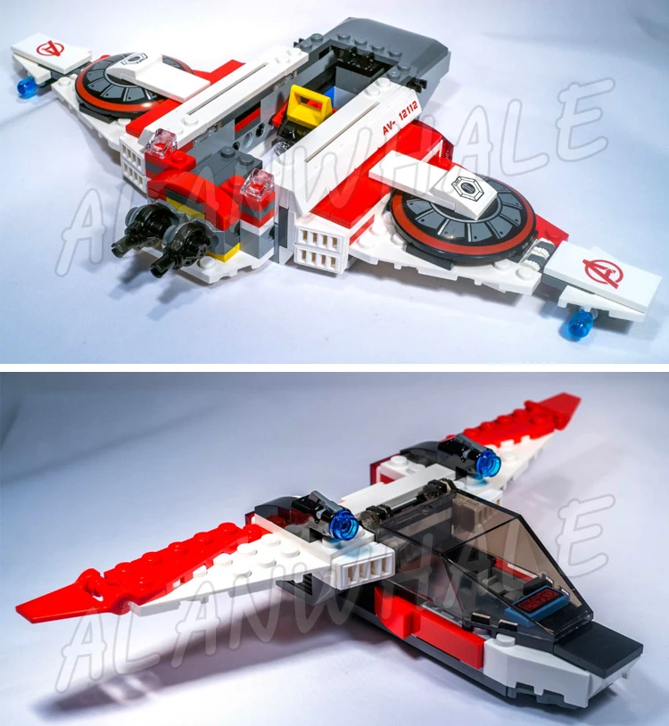  552pcs Super heroes Avengers Avenjet Space Mission Captain America 07022 Marvel DC Comics Building 