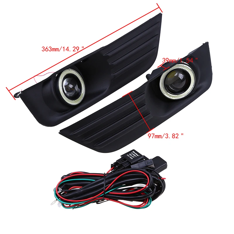  POSSBAY LED Angel Eyes DRL White Fog Lights Lamp Daytime Running Light Fit For Ford Focus MK2 DA3 5 - 32790266002