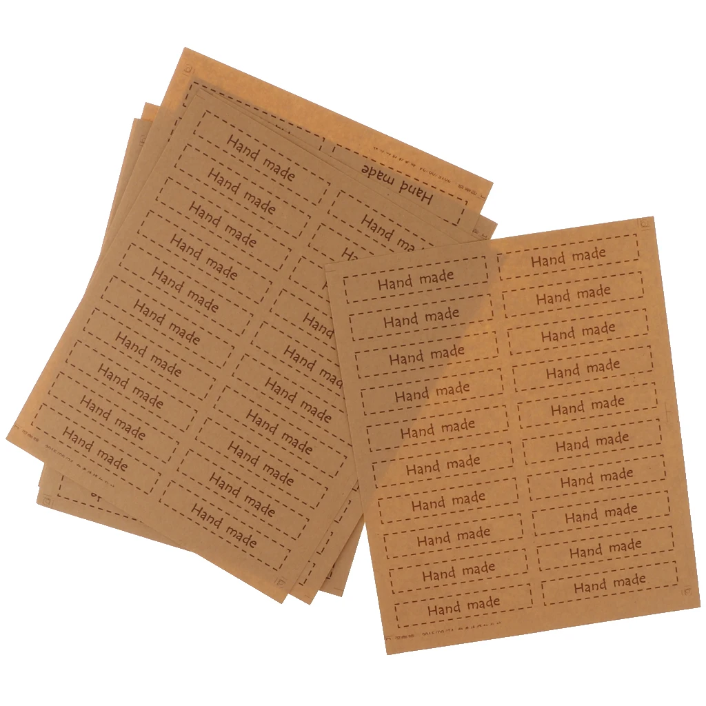 

12 Sheets Kraft Paper Handmade Sealing Sticker DIY Craft Labels Card Gift Decoration