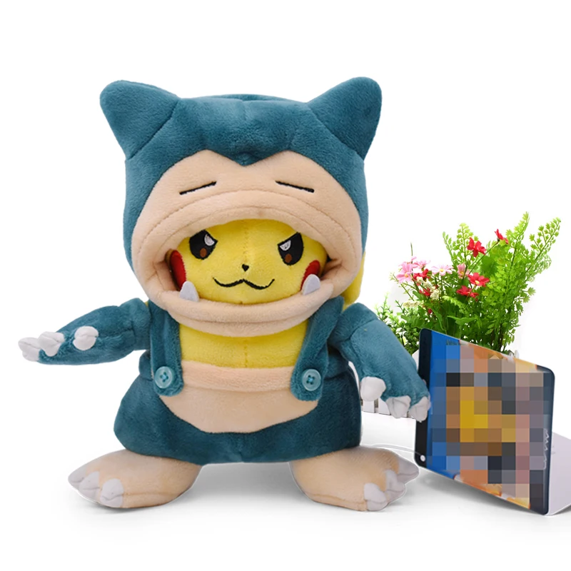 Аниме Пикачу Косплей Snorlax Tyranitar Pikachu Peluche Плюшевые игрушки Рождественский подарок для детей стиль