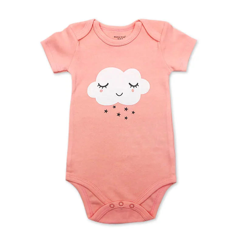 Хлопковый детский комбинезон, комбинезон для малышей боди с короткими рукавами летний комплект одежды для новорожденных мальчиков и девочек 3-24 месяцев