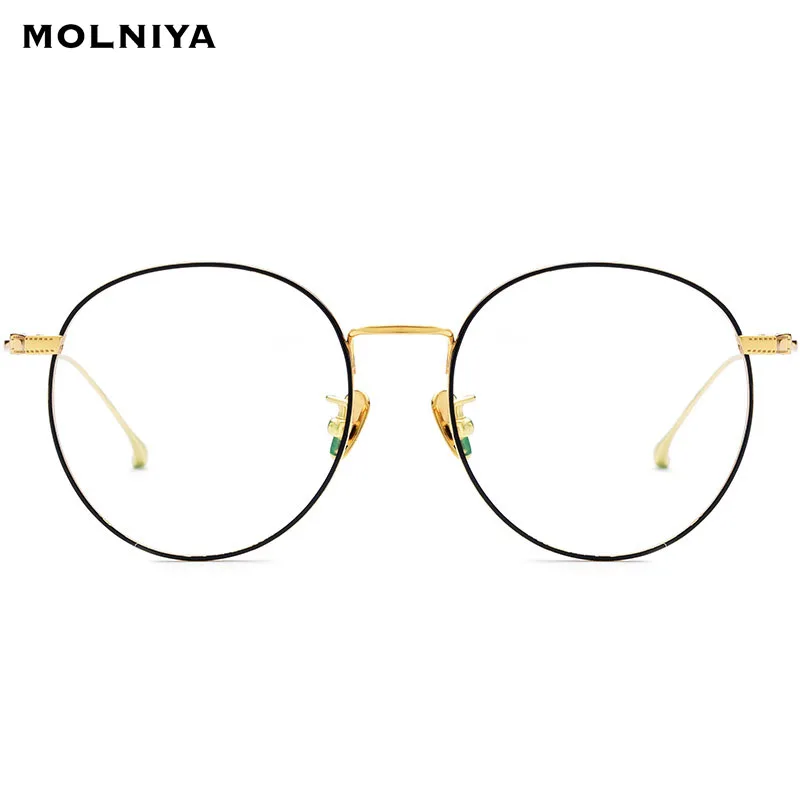 2019 Objektiv Brillen Myopie Glas Optische 100 Runde Titan Männer Neue Rahmen Auge Polarisierte Ultraleicht Mit Z66Ppx57qw