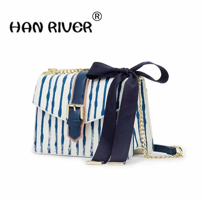 

Spring and summer new women's bag navy stripe fashion small package han version of the one-shoulder bag cross-shoulder bag