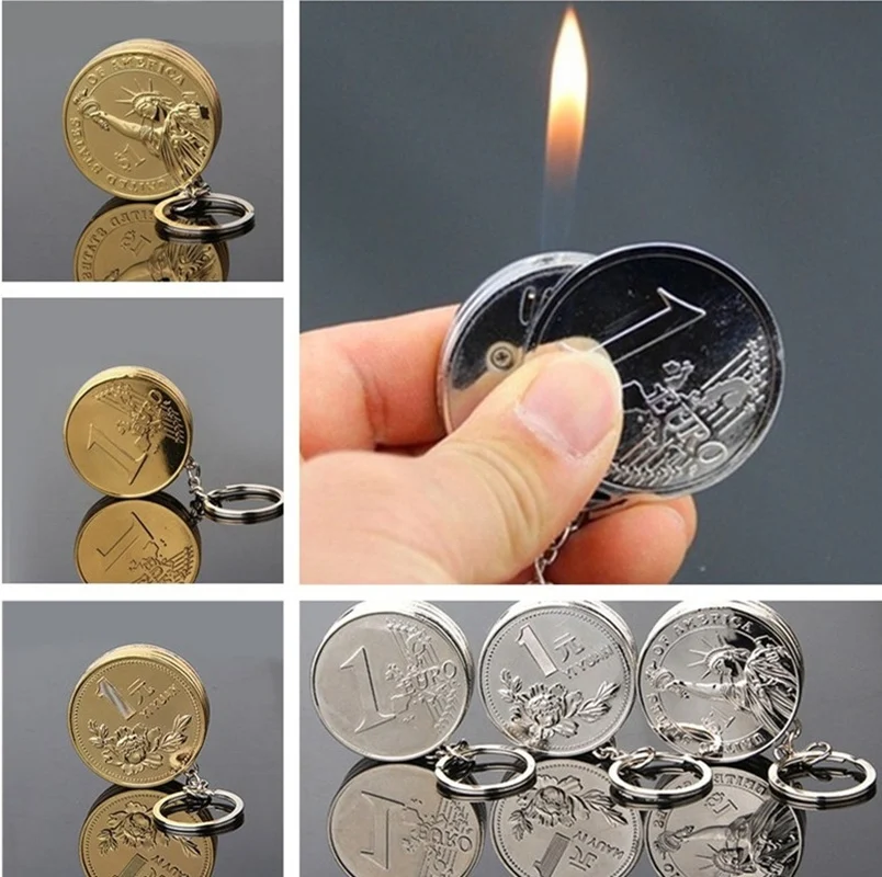 Новые модные газовые зажигалки для сигарет брелок ключей креативные без