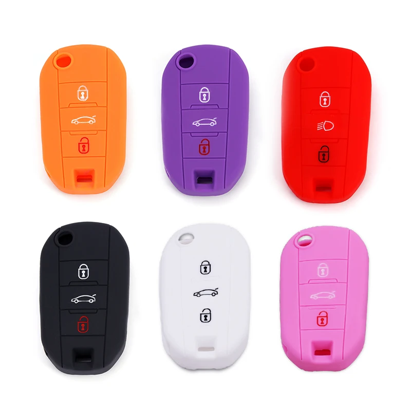 For Peugeot 3008 208 308 508 408 2008 307 4008 Car 3 Buttons Key Cover Case Silicone Shell | Автомобили и мотоциклы