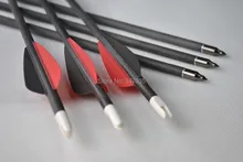 Free shipping 100% pure carbon fiber arrow 24 pieces 31″ spine 400 archery bow hunting shooting outdoor sport