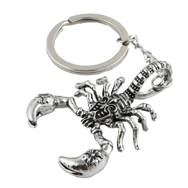 ISINYEE-Fashion-punk-scorpion-animal-keychain-for-men-women-girls-2017-vintage-silver-plated-cute-key