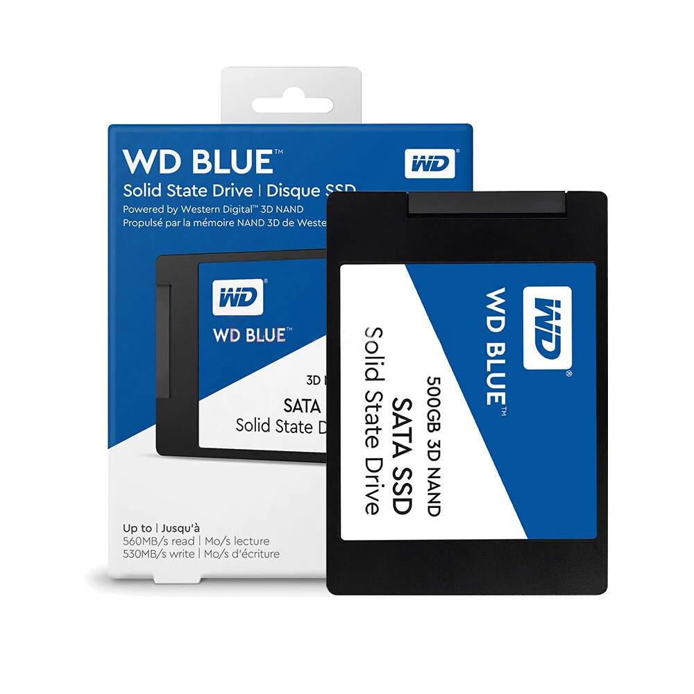 Western Digital Blue SSD disco duro de estado sólido, interfaz de 250 500 GB, 1 TB SATA 6 Gbit/s, 2,5 pulgadas, WD Blue, 3D, NAND, SATA, WDS500G2B0A|Unidades de estado sólido internos| - AliExpress