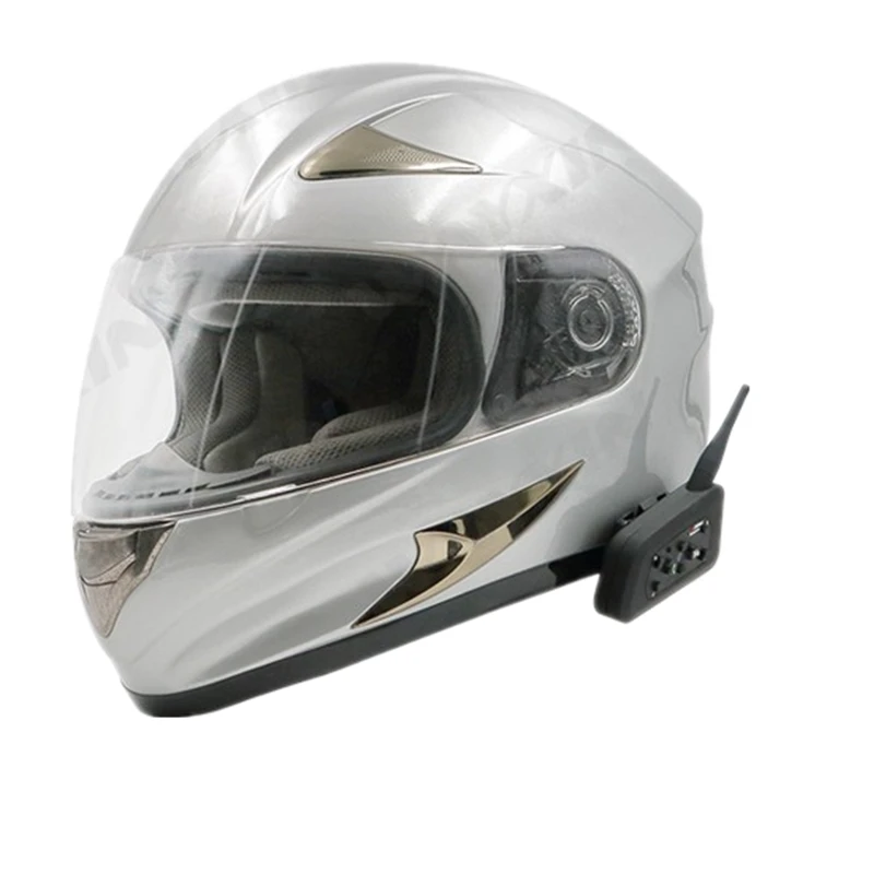 

6 Riders New Bluetooth Intercom Motorcycle Helmet Accessories Speaker 1200m Interphone Headset Support BT Wireless Mp3 Music GPS