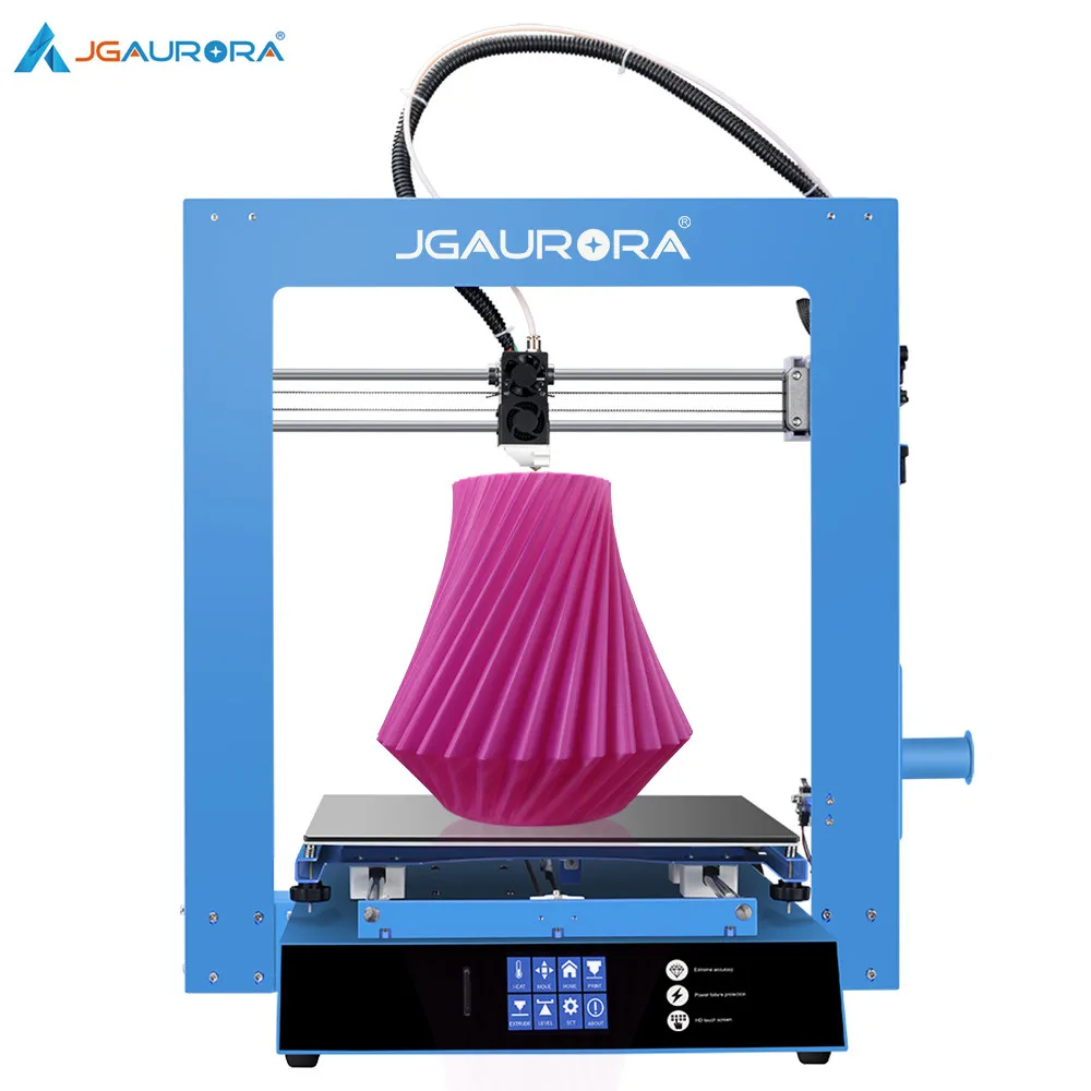 

JGAURORA 3D Printer A1 Large Print Size 300x300x300mm Alloy Extruder Full Metal 2.8 Touch Screen FMD Desktop 3D Printer Drucker