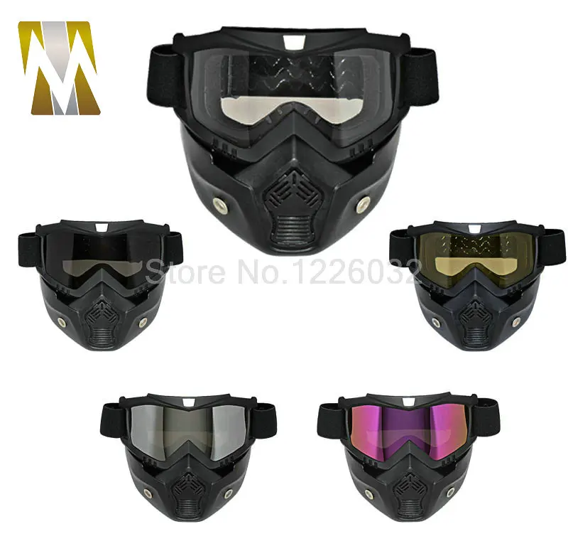 Мотоциклетный шлем очки разборные очки визор Лыжный Сноуборд Мотокросс Oculos Gafas для открытого лица полушлем для мотоцикла