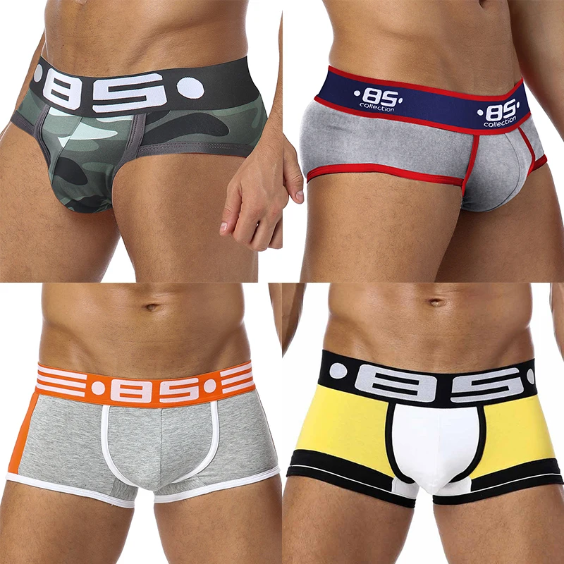 Бренд BS мужские сексуальные трусы брифы мужское нижнее белье Calzoncillos Hombre Slip Ropa