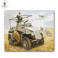 Танки бронированные транспортные средства масляные рисунки, картины по номерам с наборами на холсте Рисование окраска по номерам военный Тип