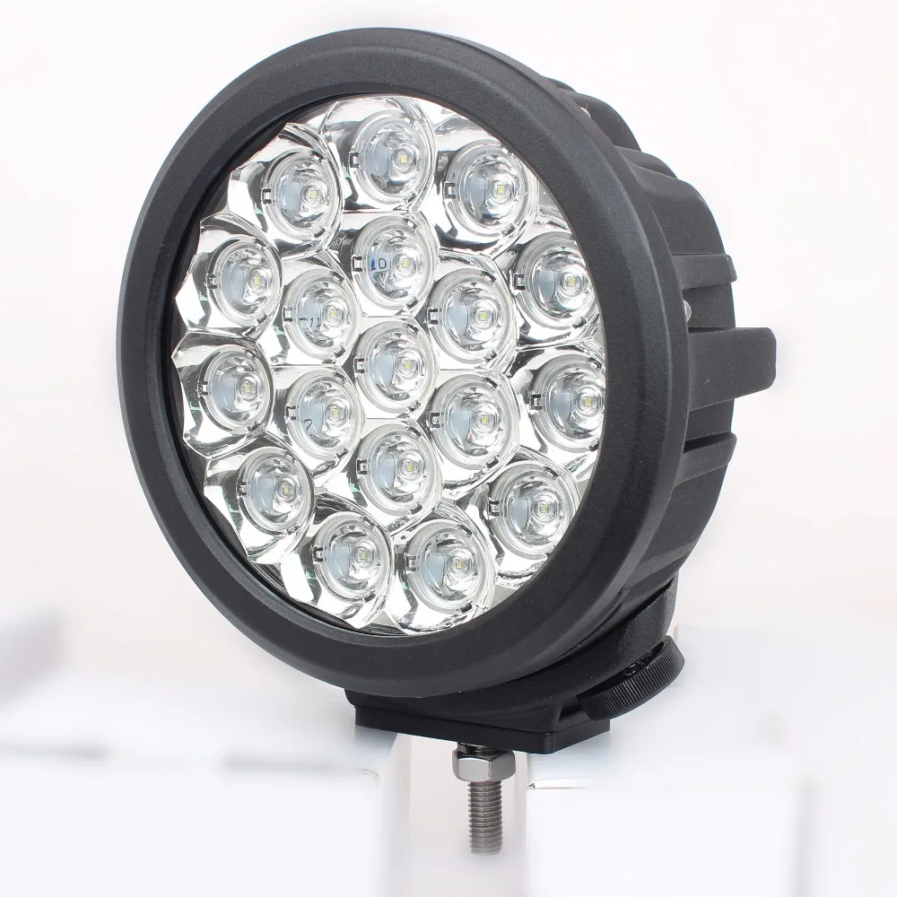 2pcs 7inch 90W LED Work Light Tractor Truck 12v 24v IP67 With SPOT Flood 2 Covers Offroad LED