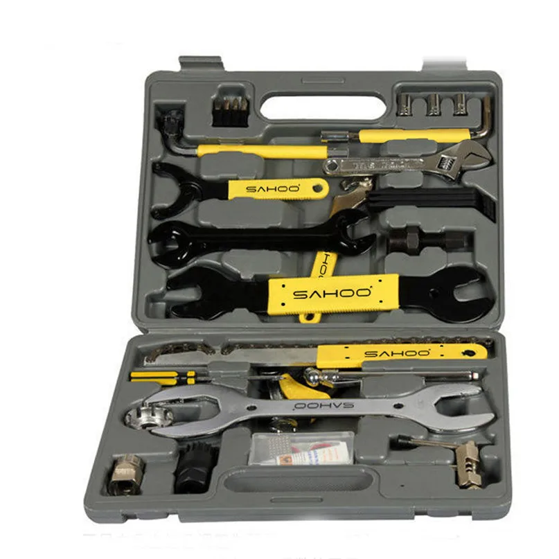 

Bicycle Repair Tool 44 in 1 mountain bike Professional Tool Kit Repair Spoke Wrench Freewheel Pedal Wrench For Shimano #2M29