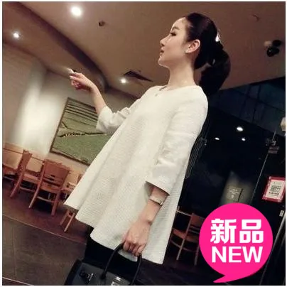 Beatuful 2016 Spring Long-sleeve White Elegant For Pregnant Women Party Dress Maternity Clothes Cute Pregnancy Clothing | Мать и ребенок