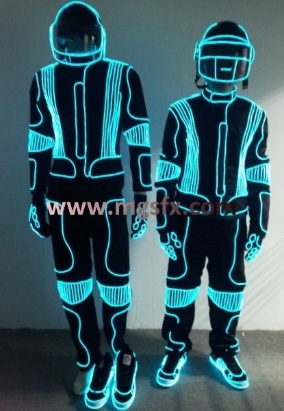 Танцевальный костюм EL Wire/костюм Light up/костюм Tron