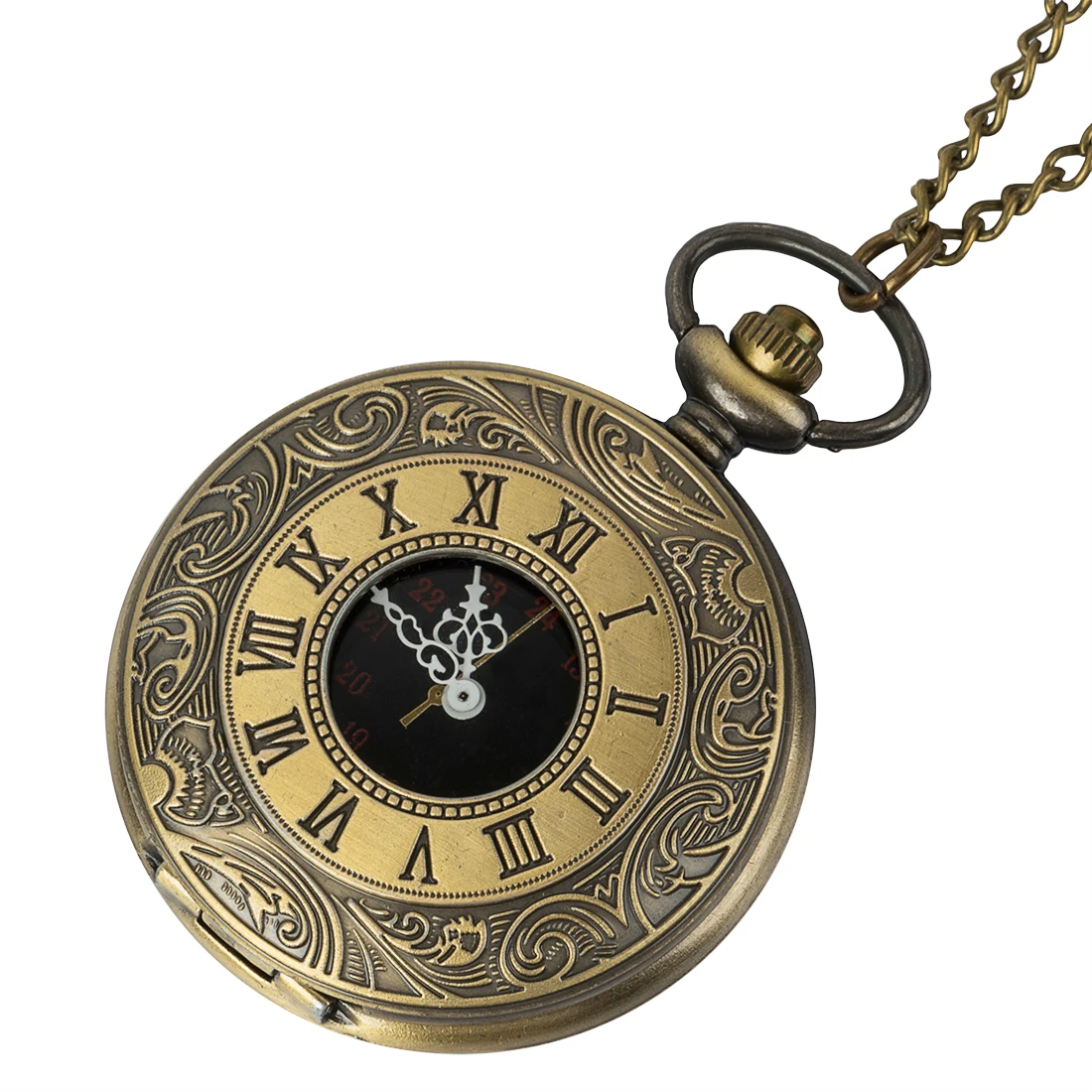 

Stylish bronze vintage small size quartz pocket watch necklace pendant for men and women birthday gifts