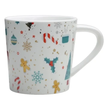 

Thick bulk golden Christmas Snowman snowflake breakfast Mug Cup