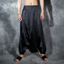 Новая мужская одежда Gd Модные мужские Свободные повседневные индивидуальные широкие брюки шаровары певицы костюмы