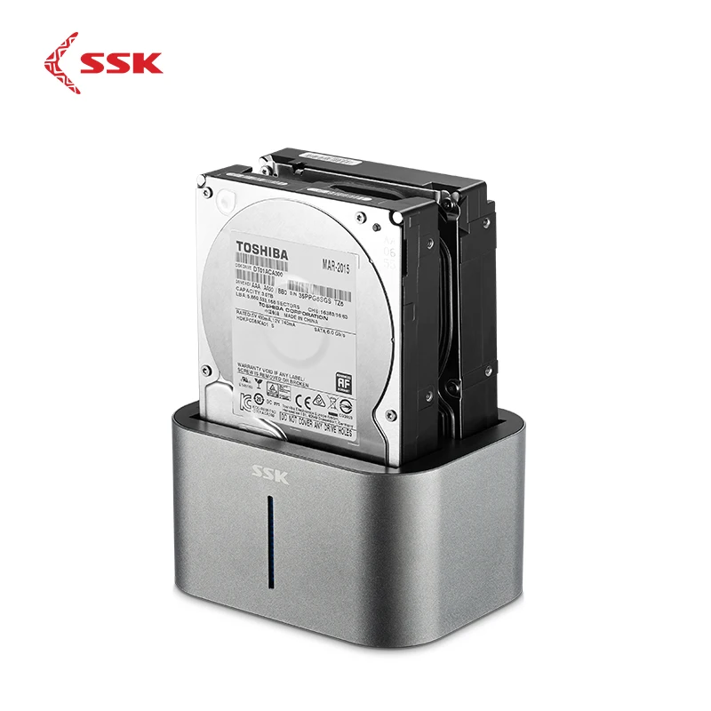  Estación de acoplamiento SATA HDD SSK 2-Bay USB 30 a adaptador de disco duro estación de acoplamien