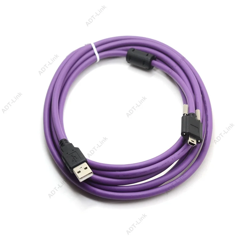 Промышленная камера USB2.0 кабель USB 2,0 A к мини-usb кабель с винтами для Yingmeijing камера Haikang Dahua буксировочная цепь кабель Шнур