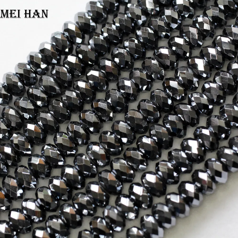 

Meihan Natural terahertz 4*6.5mm faceted rondelle loose fashion beads for jewelry making design diy bracelet necklace