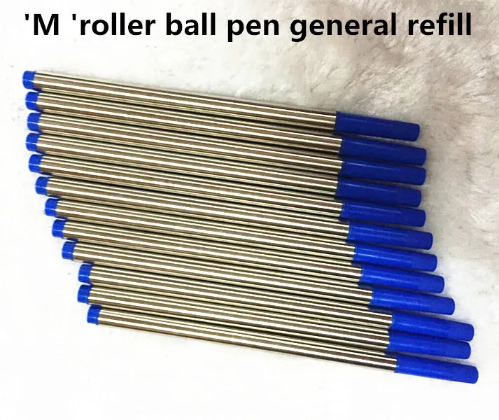 

Hot Sell-12 Pcs good Quality blue ink refill for roller ball pens smooth writing MB pen refills X3