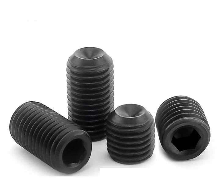 

100Pcs Set Screws M3 M4 M5 M6 M8 Hexagon Socket Grub Screws Cup Point Alloy Steel Grade 12.9 DIN916
