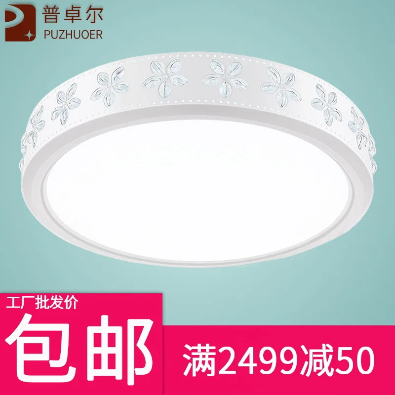 

TUDA LED Ceiling Lamp Round Petal Wrought Iron Ceiling Lamp Bedroom Study Restaurant Acrylic Ceiling Lamp 220V