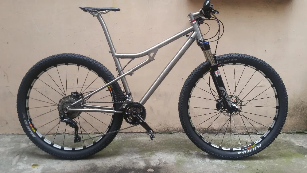 Полностью подвесная титановая рама для горного велосипеда|titanium mountain bike frame|bike