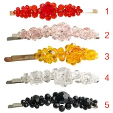 Women Girls Metal Alloy One Word Hair Clips Irregular Three Flower Imitation Crystal Bobby Pins DIY Styling Side Bangs Barrettes final girls three girls three tragedies one unthinkable secret