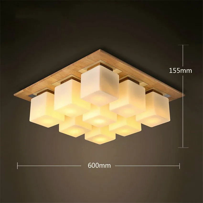 Nordic Style Modern Wood Ceiling Lights Wooden LED Lamp for Living Room Bedroom Lighting Lustres De Sala Plafon | Освещение